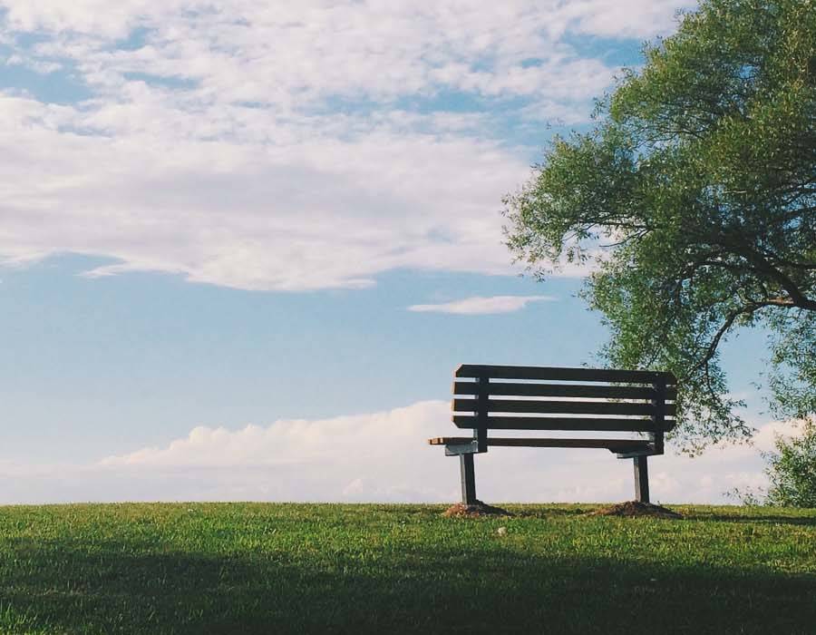 empty park bench